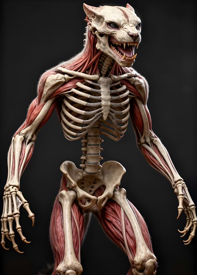 Anatomical Werewolf Creature