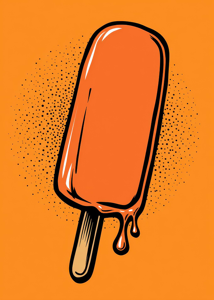 Orange Popsicle Melting