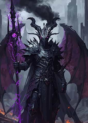 Dark Dragon Knight with Staff