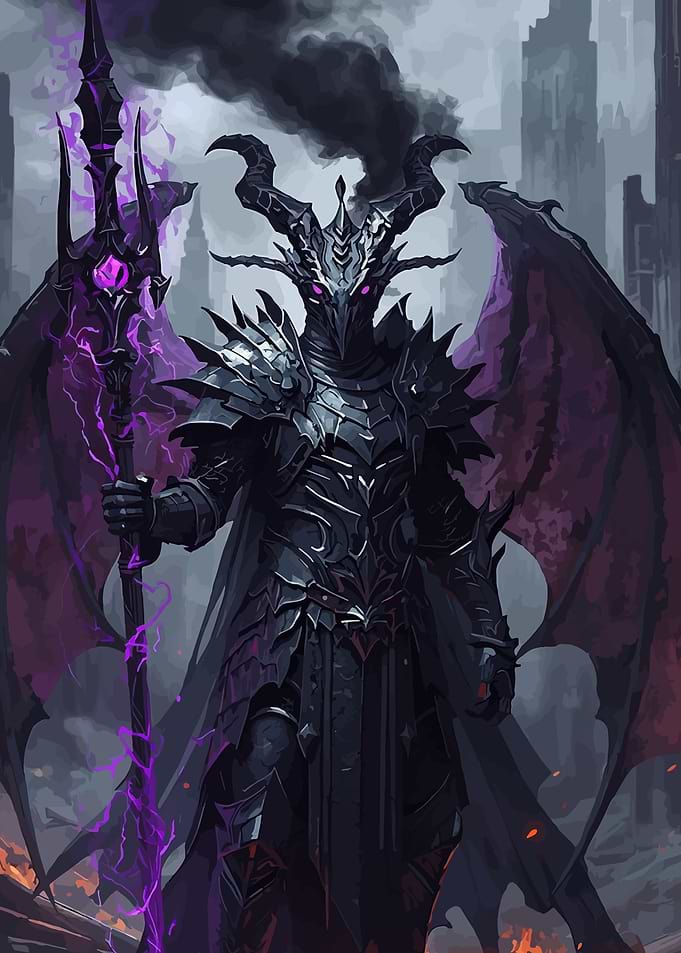 Dark Dragon Knight with Staff