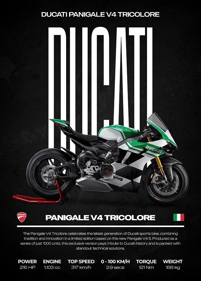 Ducati Panigale V4 Tricolore Motorcycle