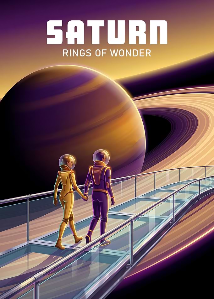 Astronauts on Saturn's Rings