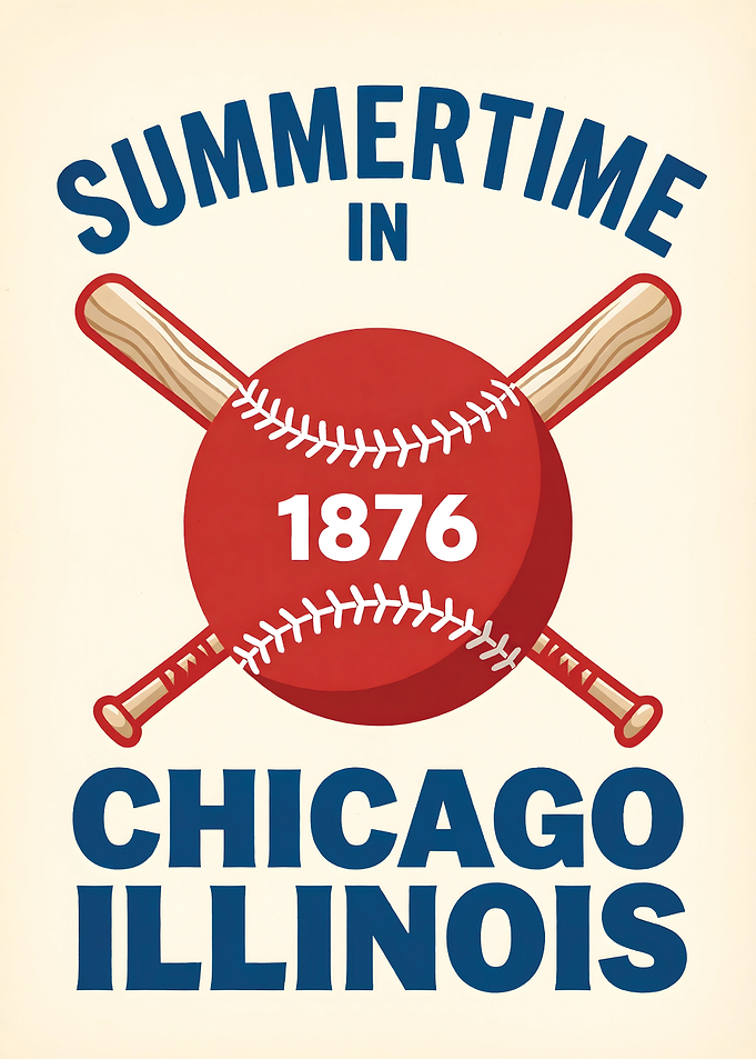 Summertime in Chicago 1876 Baseball