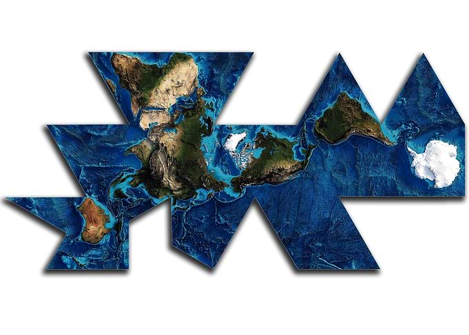 Abstract World Map Mosaic