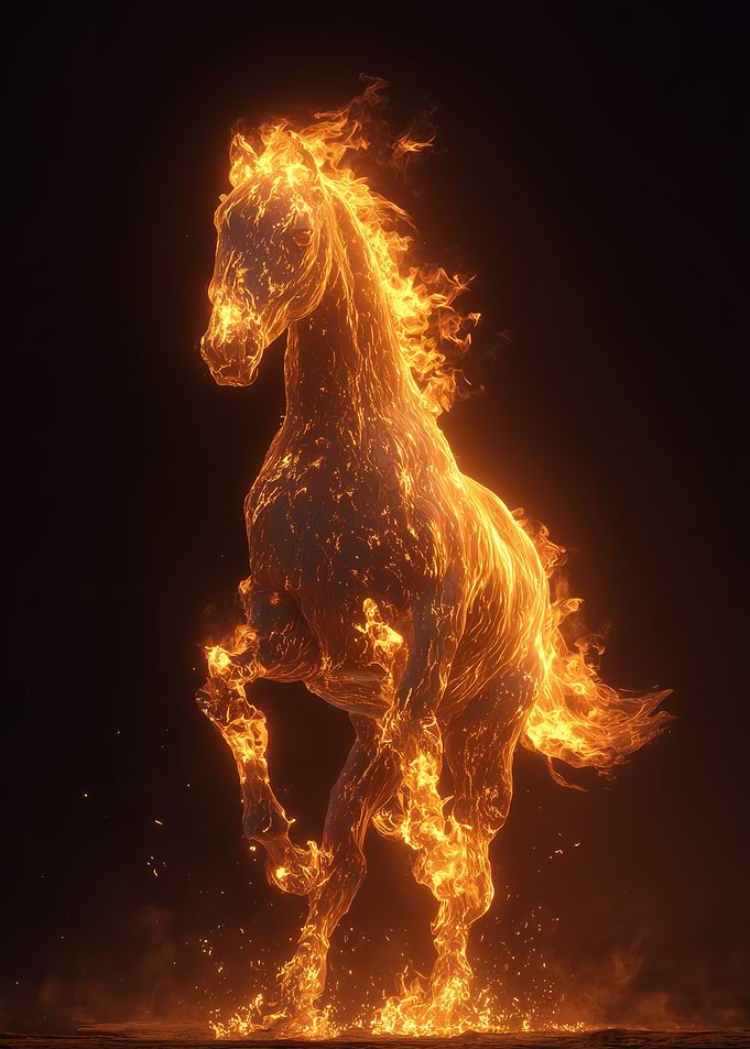 Fiery Horse Galloping