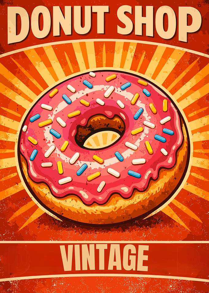 Vintage Donut Shop Poster