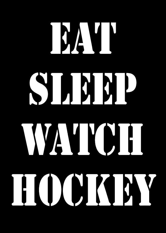 Eat Sleep Watch Hockey Text Art