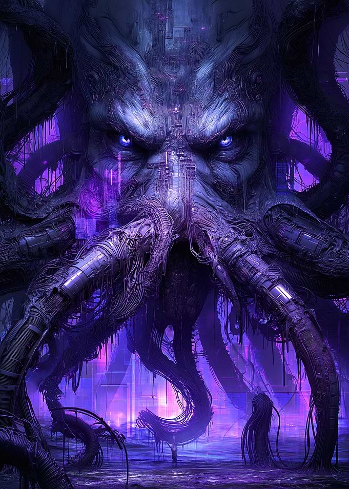 Cybernetic Cthulhu with Blue Eyes