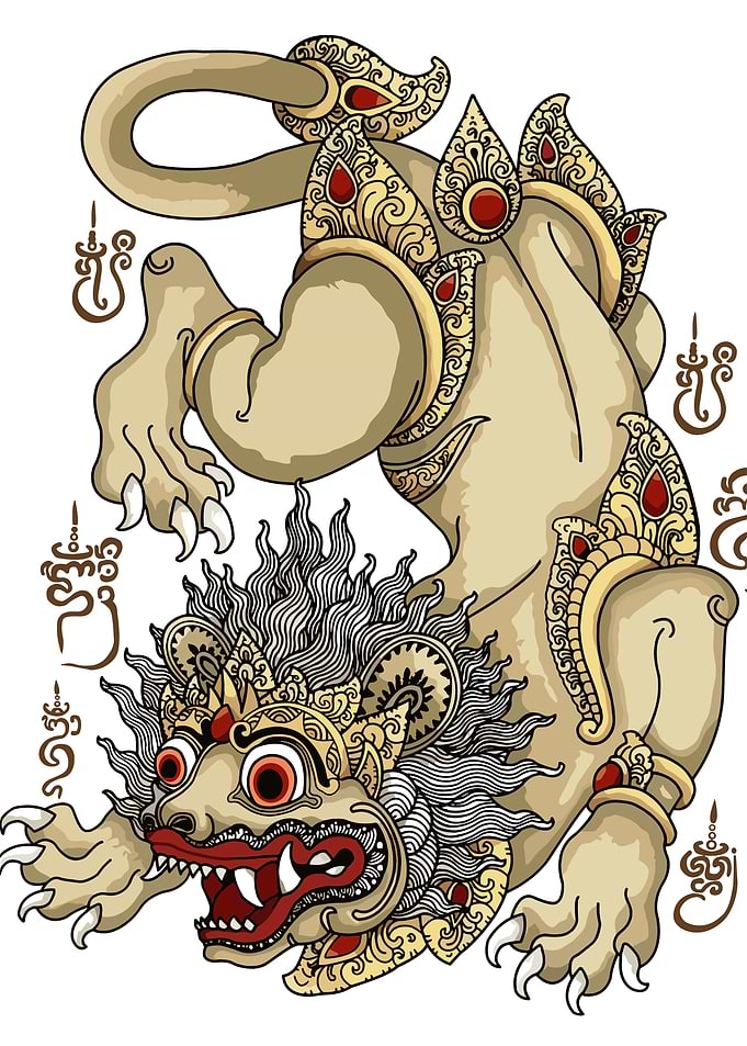 Balinese Barong Masked Creature