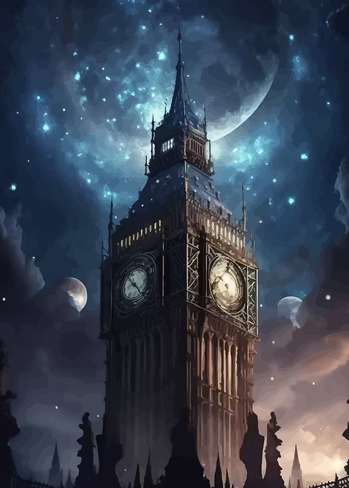 Fantasy Big Ben at Night