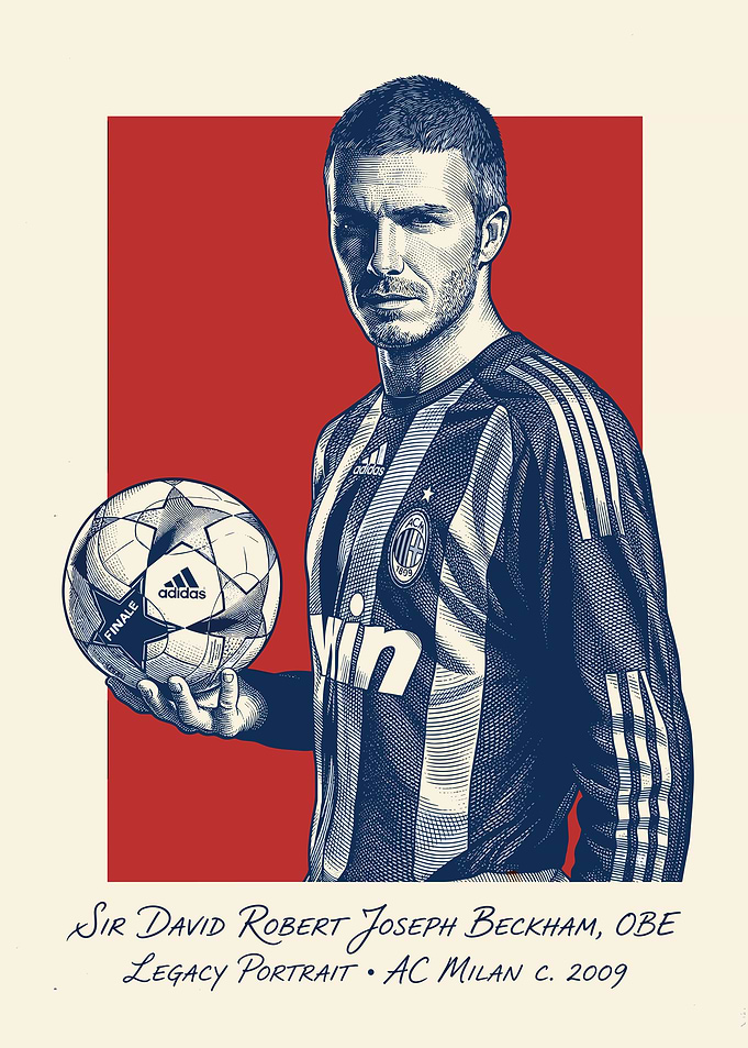 David Beckham AC Milan Legacy Portrait