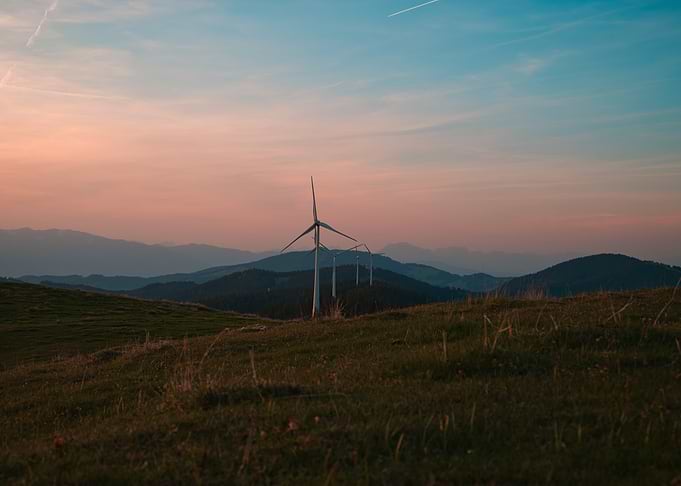 Wind Turbines at Sunset, Gaberl, Steiermark