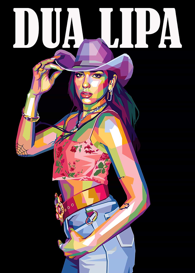 Dua Lipa Pop Art Portrait