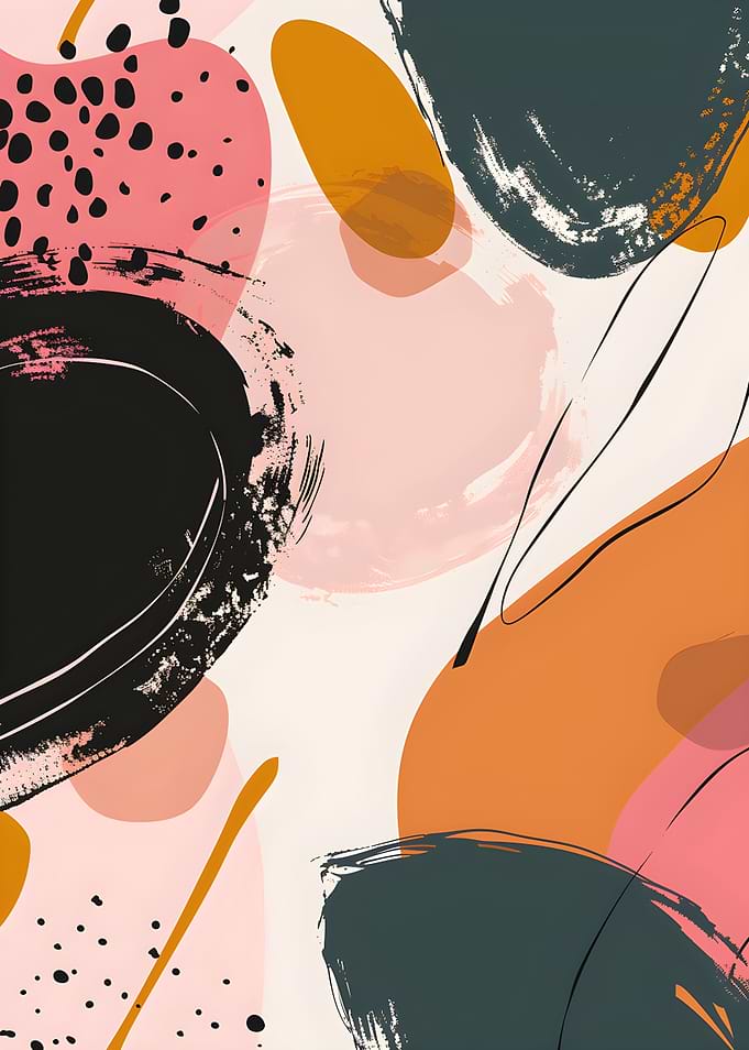Abstract Brush Strokes and Shapes