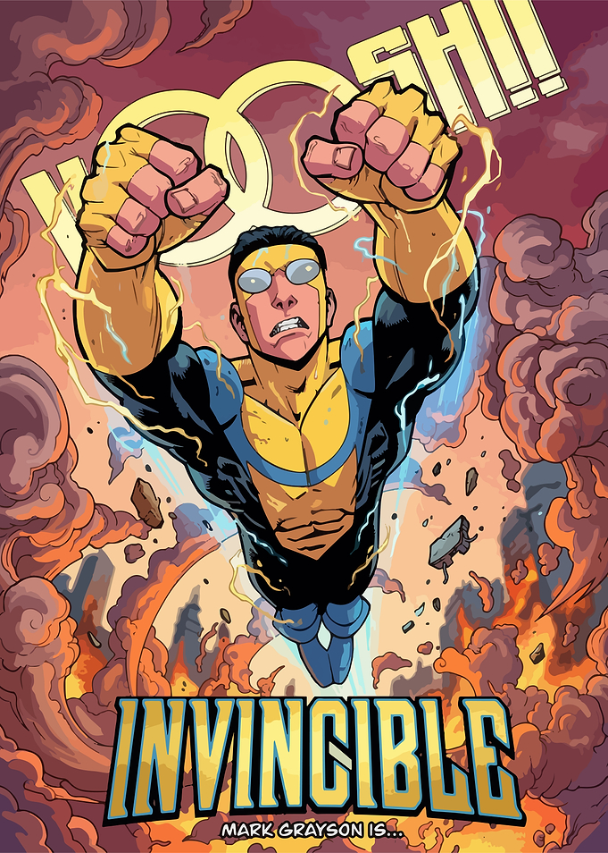 Invincible Flying Through Smoke