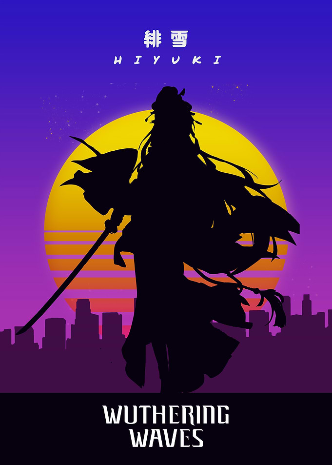 Wuthering Waves Hiyuki Silhouette Poster