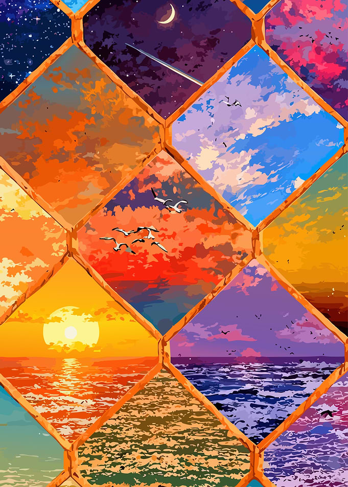 Collage of Sky and Ocean Scenes