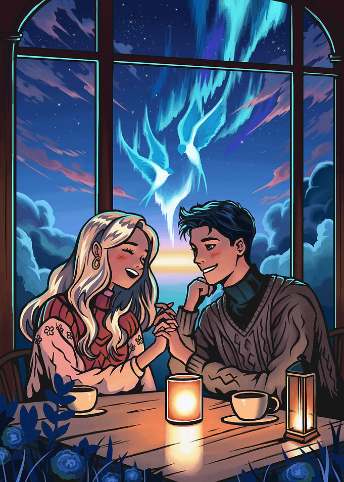 Couple enjoying a romantic night