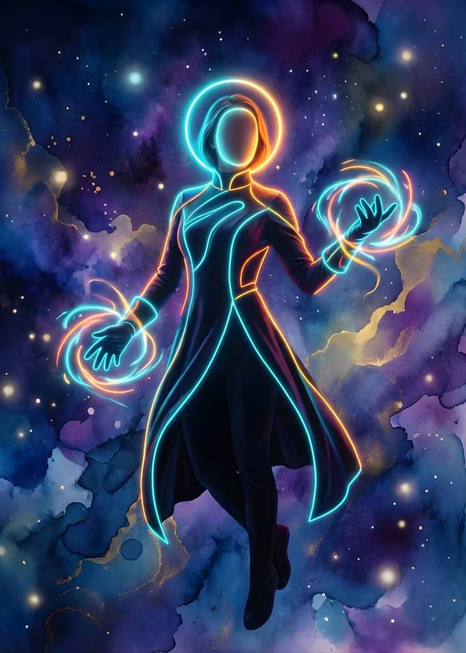 Cosmic Neon Sorceress