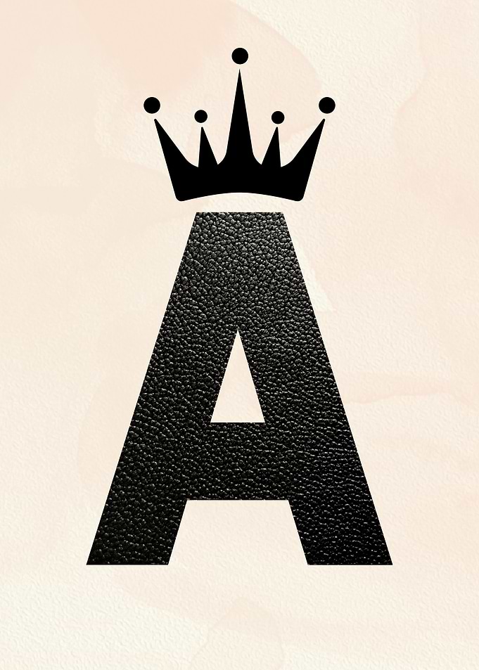 Letter A with Crown