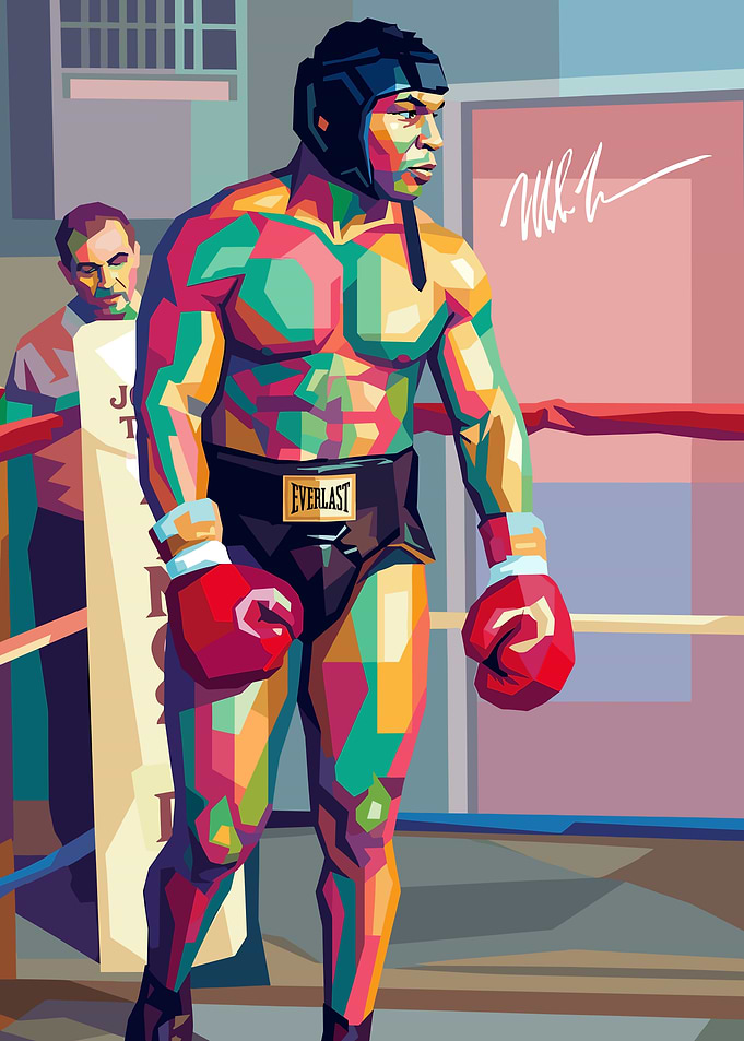 Mike Tyson Pop Art Portrait