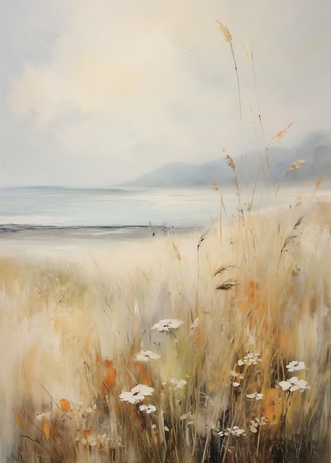 Vintage coastal landscape