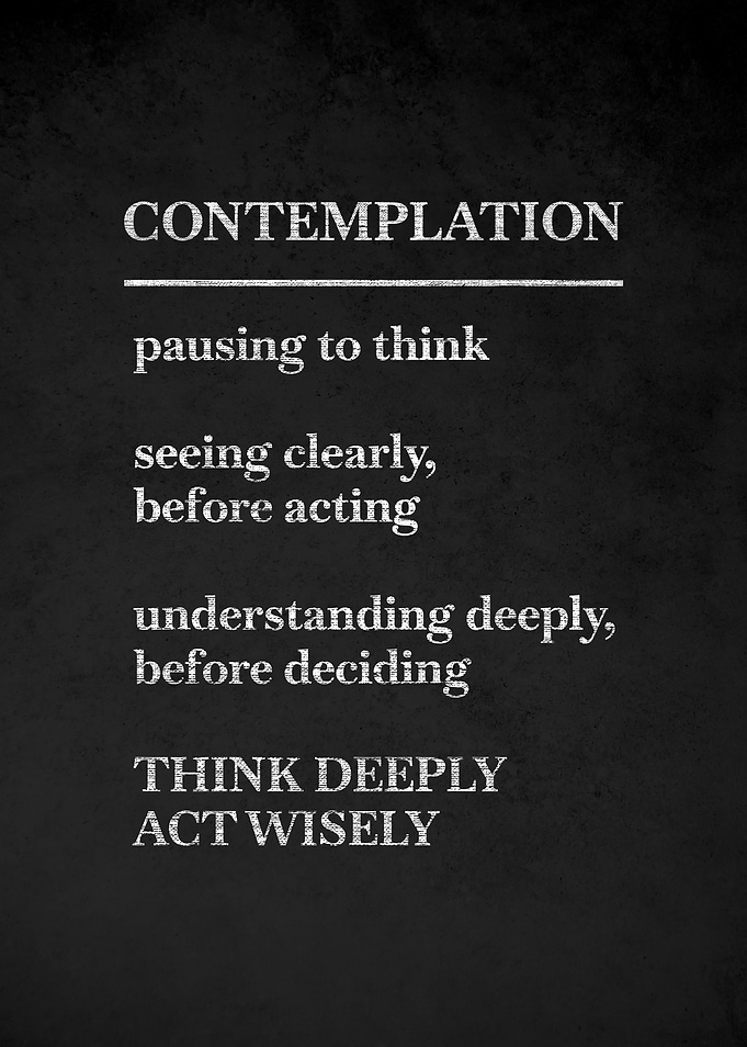 Contemplation Text Art