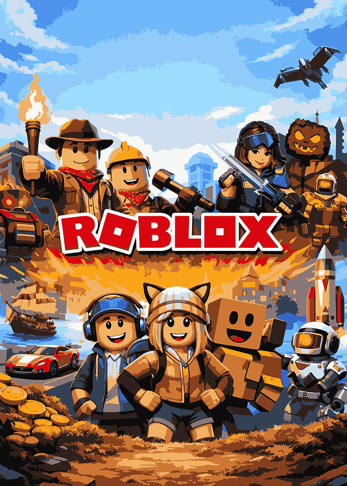 Roblox Characters and Adventure Scene