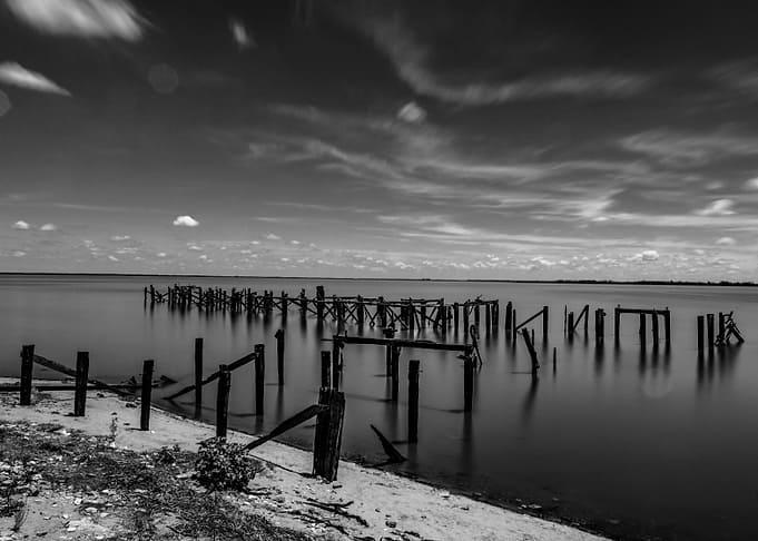 Ruined Pier on a Calm River in Fray Bentos