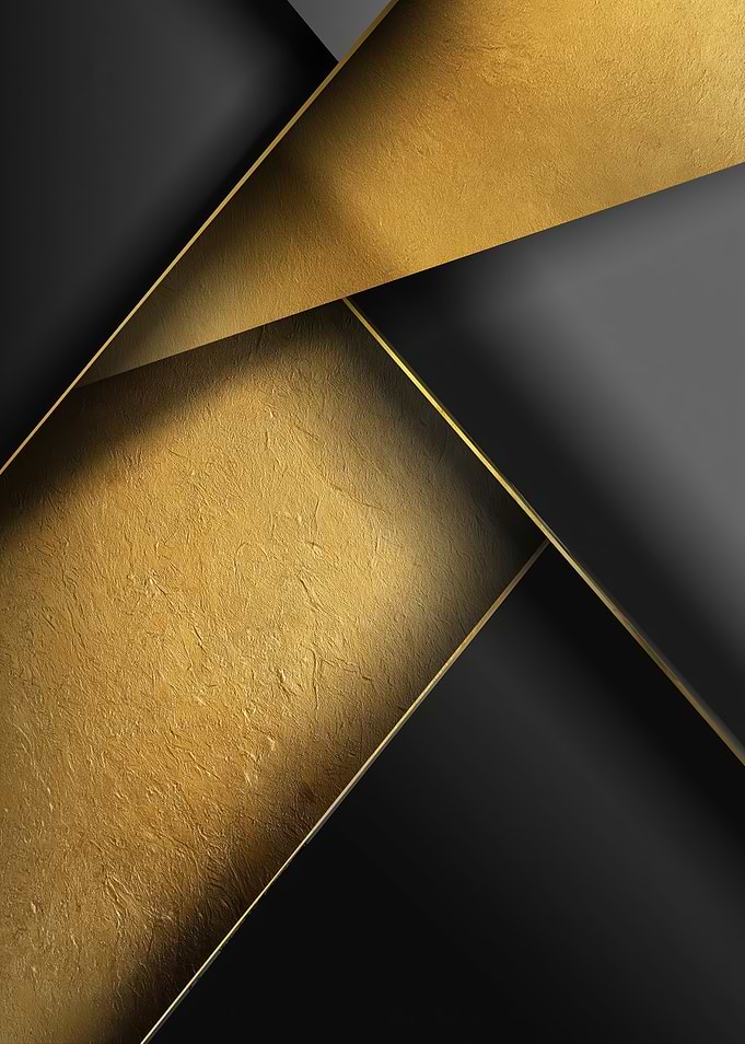 Abstract Gold and Black Geometric Design