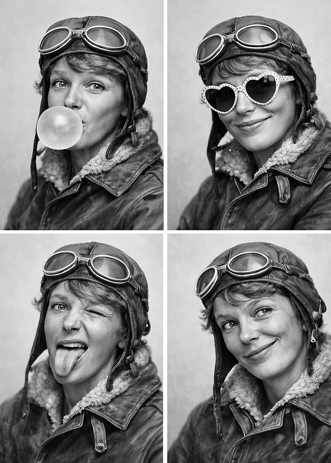 Amelia Earhart Photo Strip