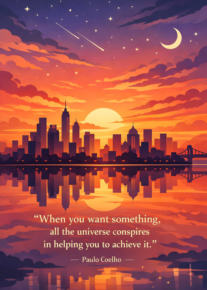 Inspirational Cityscape at Sunset