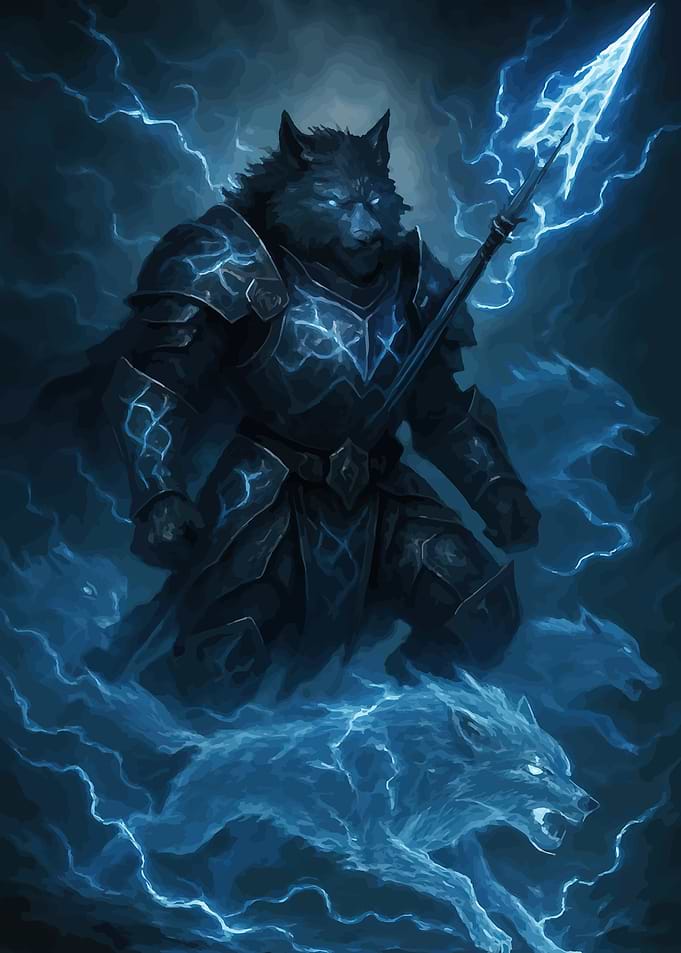 Werewolf Warrior with Lightning Spear