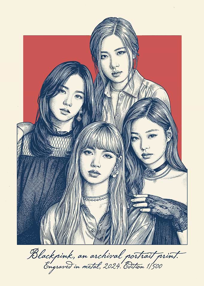 Blackpink Archival Portrait Print