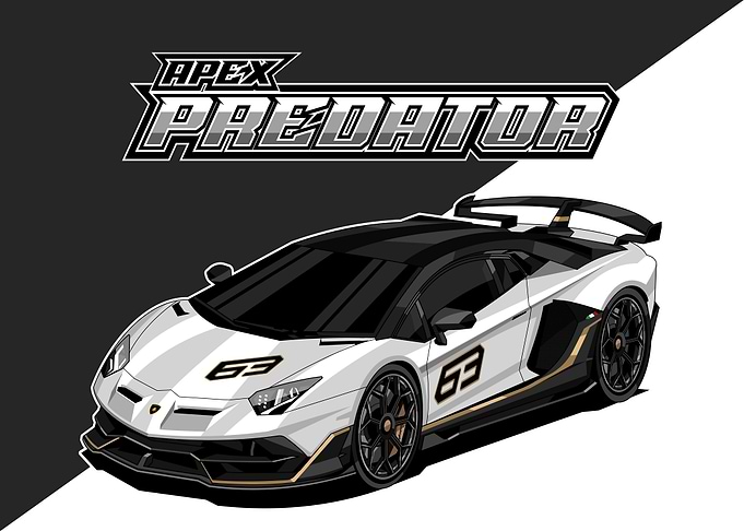 Apex Predator Lamborghini Aventador Illustration