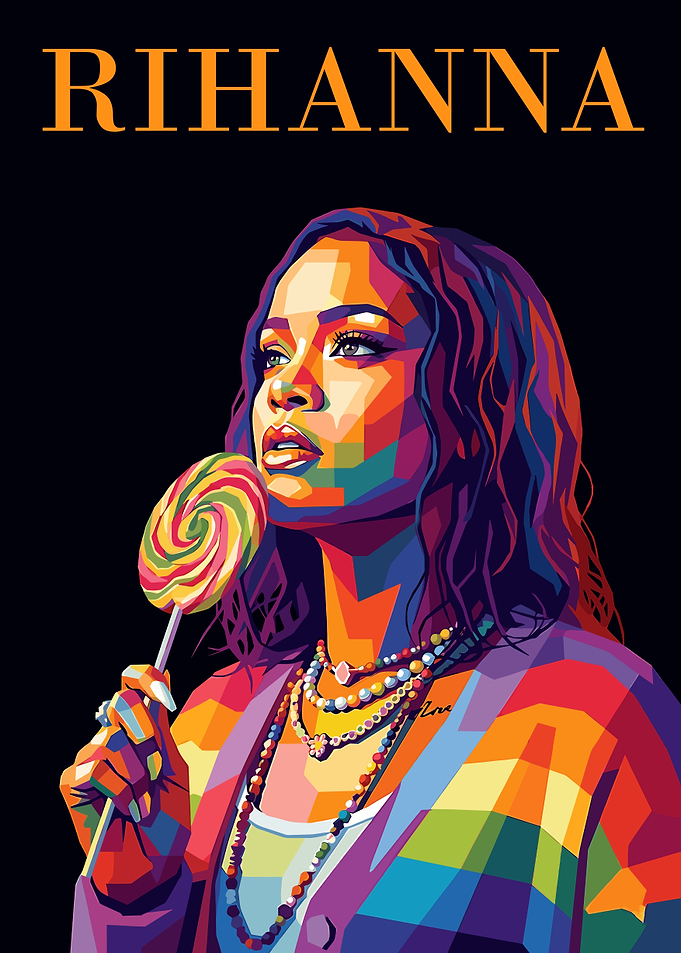 Rihanna Pop Art Portrait