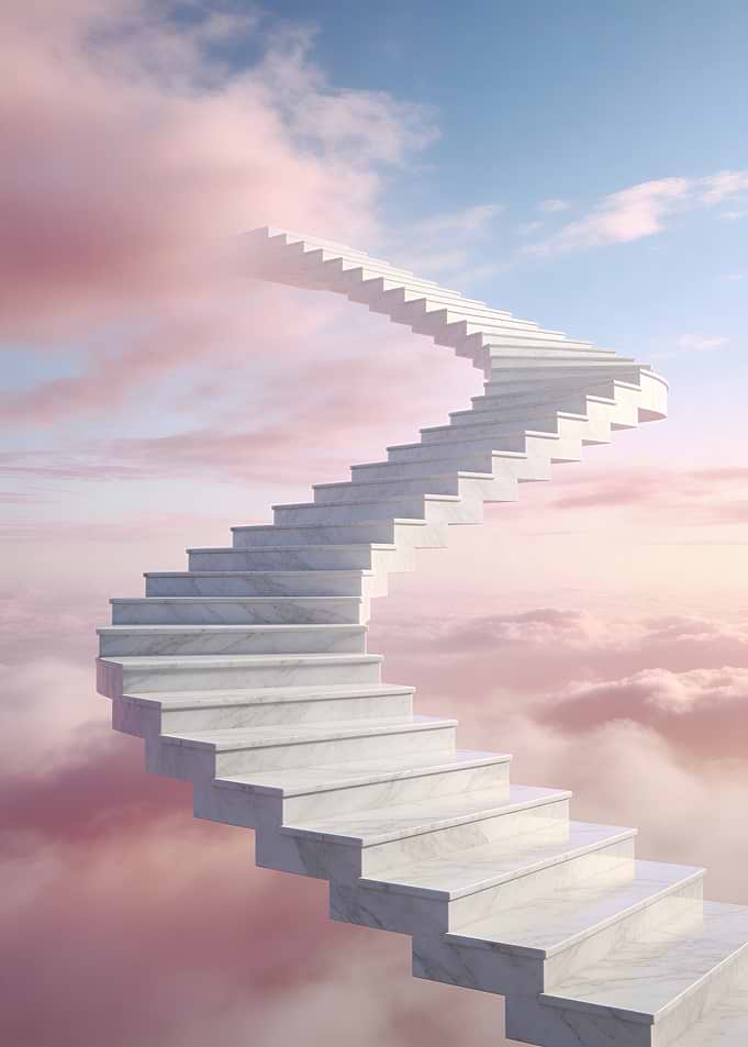 Stairway to Heaven in Clouds