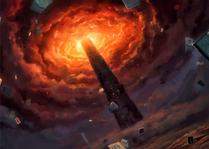 Tower in a Cosmic Vortex
