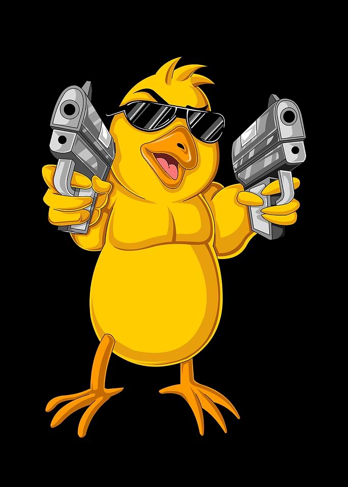 Cool Chick with Guns