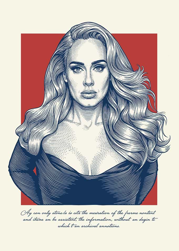 Adele Portrait with Text