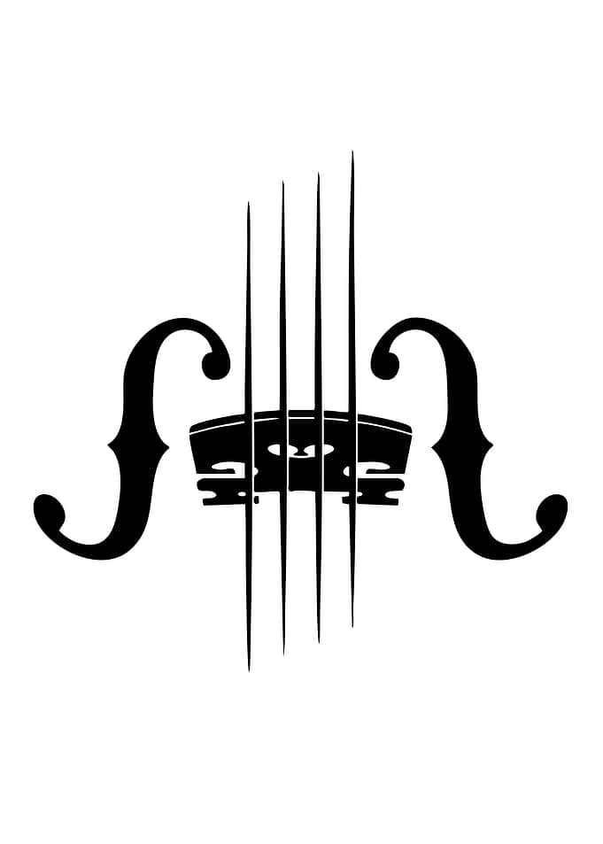 Minimalist Violin Bridge and Strings