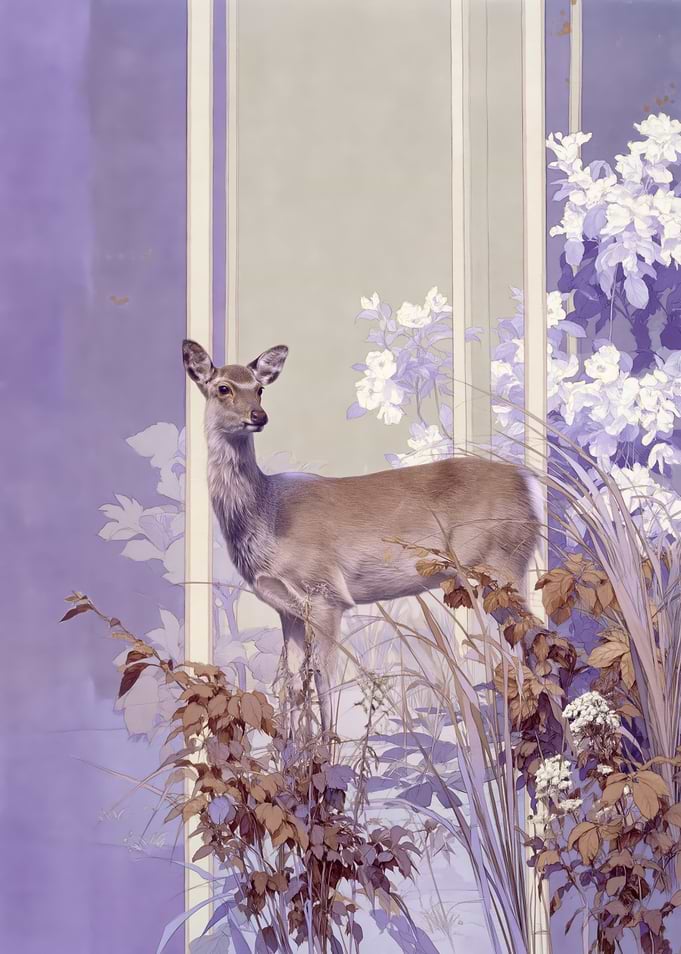 Deer in a Floral Setting