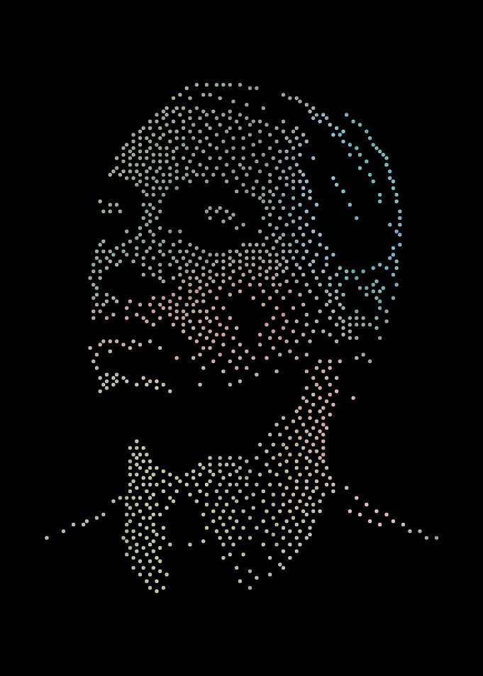 Dot Art Portrait of a Man