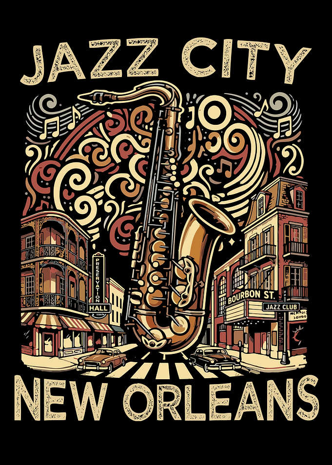 Jazz City New Orleans Music Saxophone Souvenir
