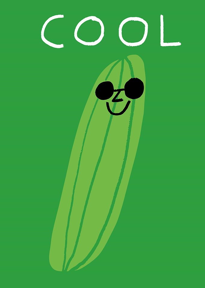 Cool Cucumber with Sunglasses