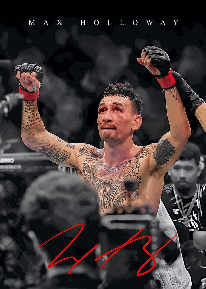 Max Holloway Celebrates Victory