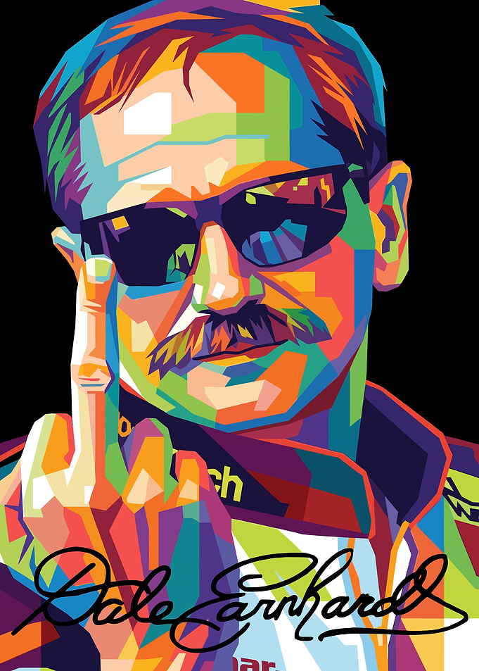 Dale Earnhardt Pop Art Portrait