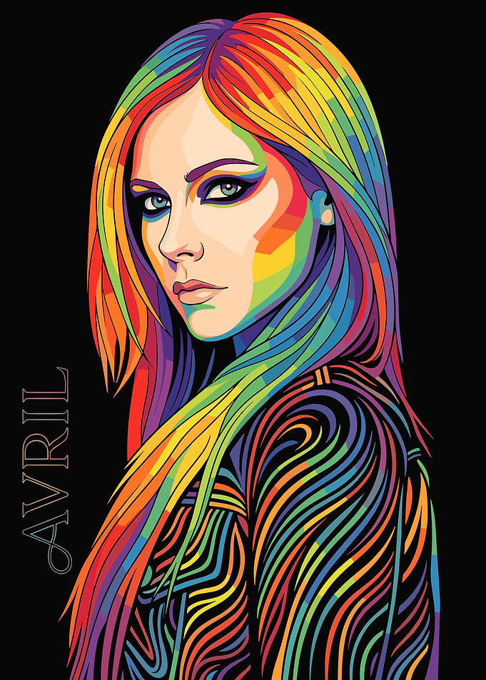 Avril Lavigne Pop Art Portrait