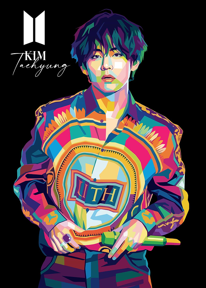 BTS V Pop Art Portrait