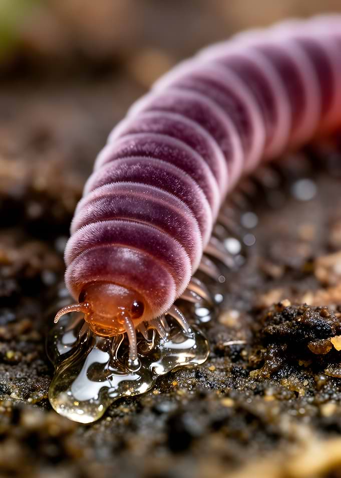 Millipede drinking liquid